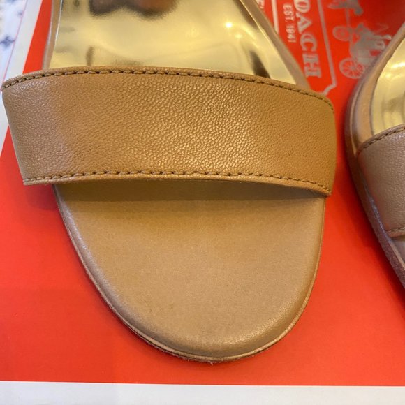 COACH Terri Veg Calf Formal Block Heel 7.5M - Picture 7 of 13